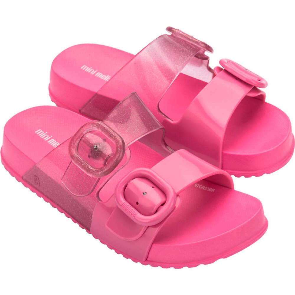 NEW MINI MELISSA kids cozy double strap slides in pink
